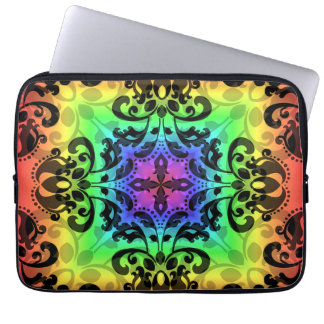 Capa Para Notebook Damasco quadrado arco-íris Funky de 13"