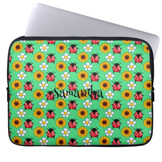 Capa Para Notebook Damasco Vermelho E Preto Com Flores (Frente)