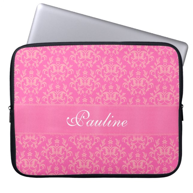 Capa Para Notebook Damask "Kangaroo Paw" chamado caixa de laptop rosa (Frente)