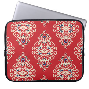 Capa Para Notebook Damask Vintage: Floreish Seamless Pattern.