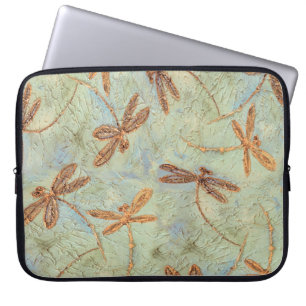Capa Para Notebook Dança de Dragonfly Dourada