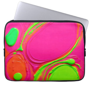 Capa Para Notebook Dança de Pintura Líquida Neon