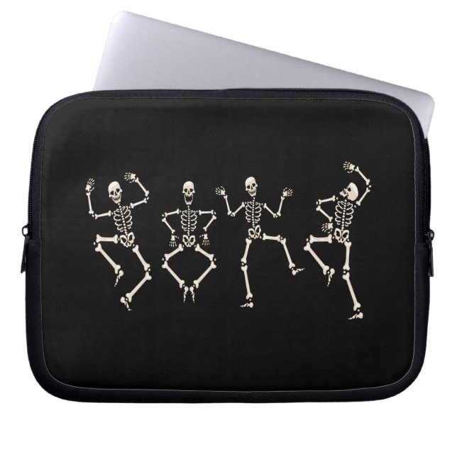 Capa Para Notebook Dança do Dia de as Bruxas engraçado com o esquelet (Frente)