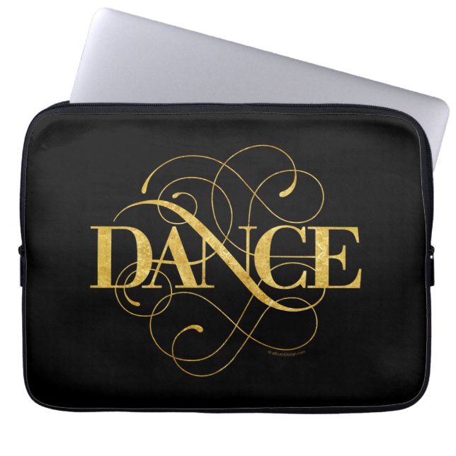 Capa Para Notebook Dança Flourish (ouro) (Frente)