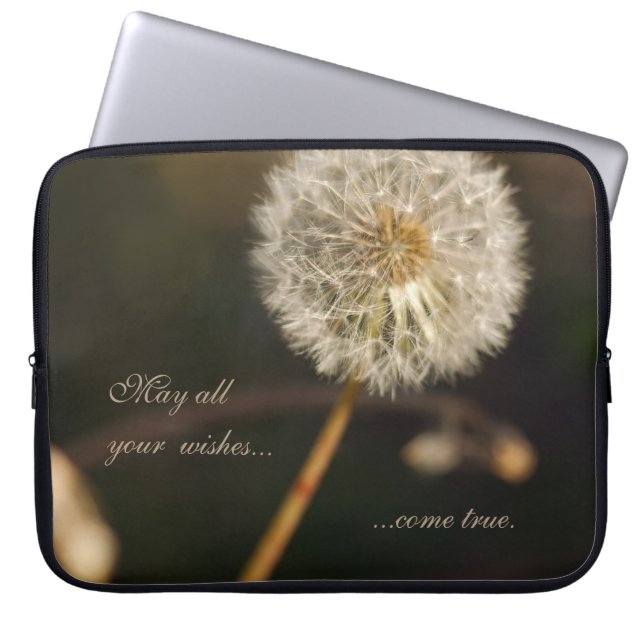 Capa Para Notebook Dandelion Seed Head em tons castanhos (Frente)