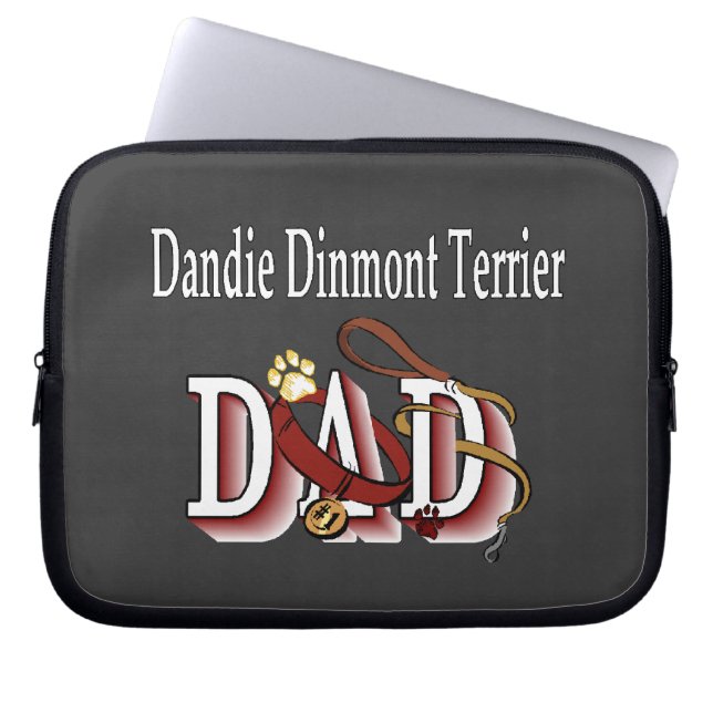 Capa Para Notebook Dandie Dinmont Terrier PAI (Frente)