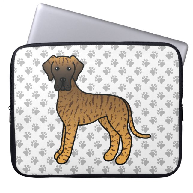 Capa Para Notebook Dane de Tigrado Desenho Animado Fofo de Cachorro e (Frente)