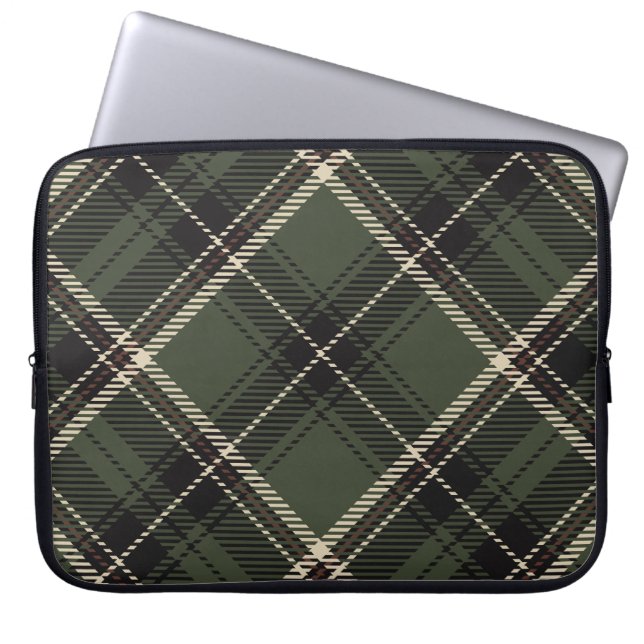 Capa Para Notebook Dark Academia Dark Spruce Xadrez Verde (Frente)