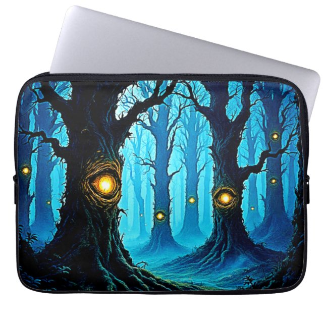 Capa Para Notebook Dark Fantasy Eyeball Forest Design (Frente)