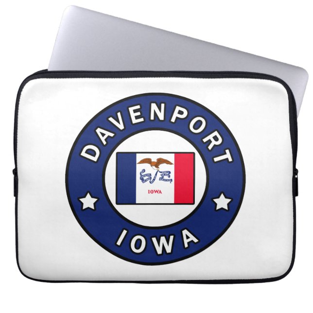 Capa Para Notebook Davenport Iowa (Frente)