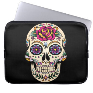 Capa Para Notebook Day of the Dead Sugar Skull with Rose