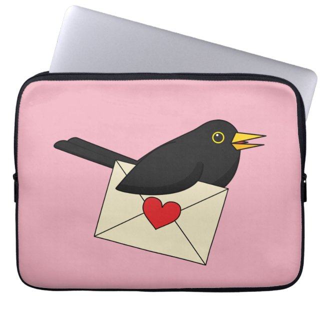 Capa Para Notebook De Blackbird com Amor (Frente)