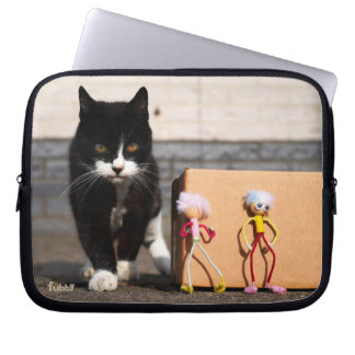 Capa Para Notebook De Fubby's verstoppen zich voor de kat Ping.