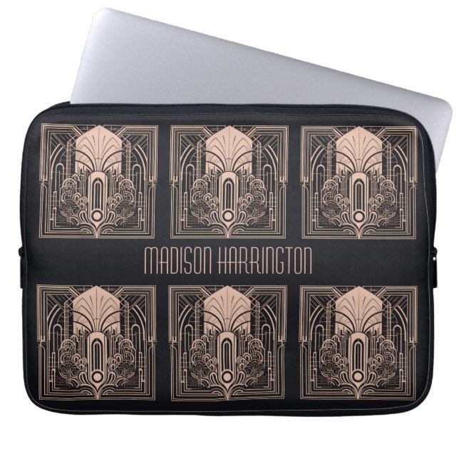 Capa Para Notebook Deco de Arte de Nome Personalizado (Frente)