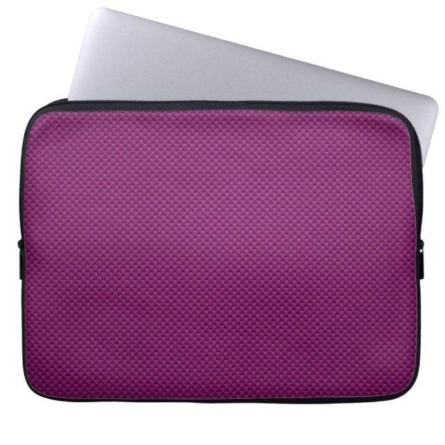 Capa Para Notebook Decor de Estilo de Fibra de Carbono Roxo (Frente)