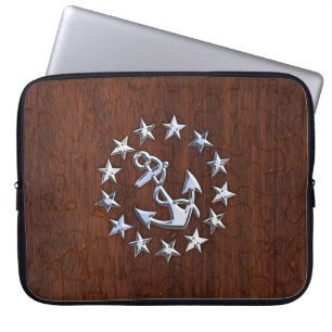 Capa Para Notebook Decoração de estrelas de âncora de sinalizador 