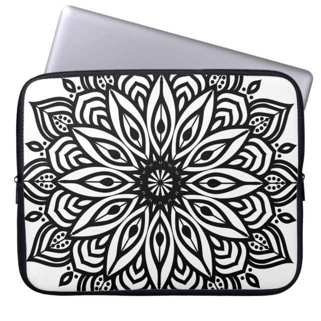 Capa Para Notebook Decoração do ornamento de Rosette mandala (Frente)
