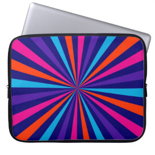 Capa Para Notebook Decoração estourada Sun colorida da roda de giro