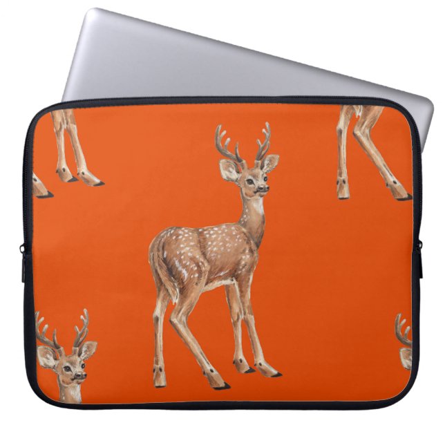 Capa Para Notebook Deer em vermelho (Frente)