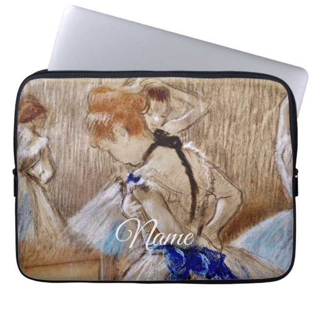 Capa Para Notebook Degas Bailarina Com Laço Azul  (Frente)