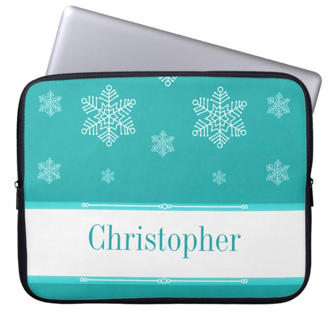 Capa Para Notebook Deixe-o nevar Eletrônicos Capa, Aqua (Frente)
