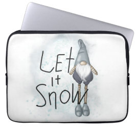 Capa Para Notebook Deixe-o nevar no inverno Gnomo