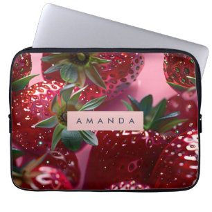 Capa Para Notebook Delícia Personalizada de Morango Suculento