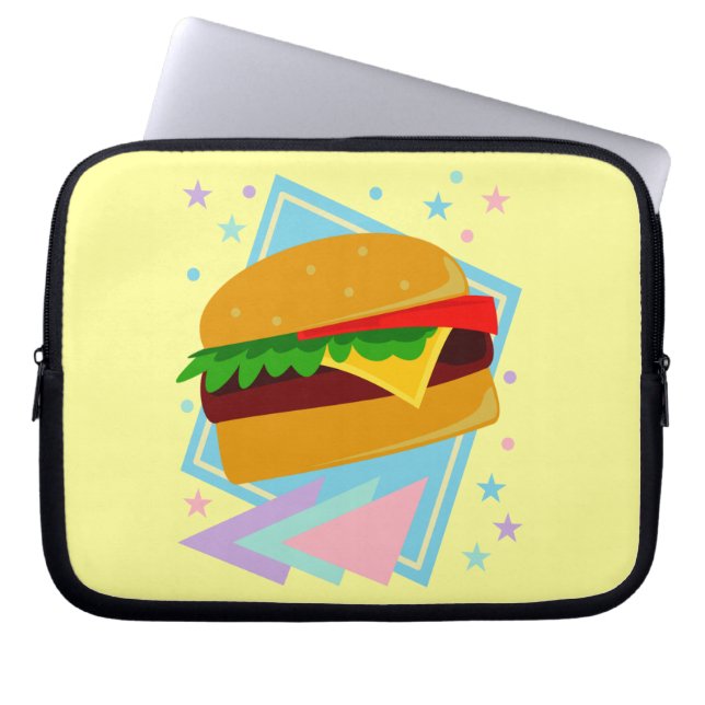 Capa Para Notebook Delicioso Hambúrguer Fofo (Frente)