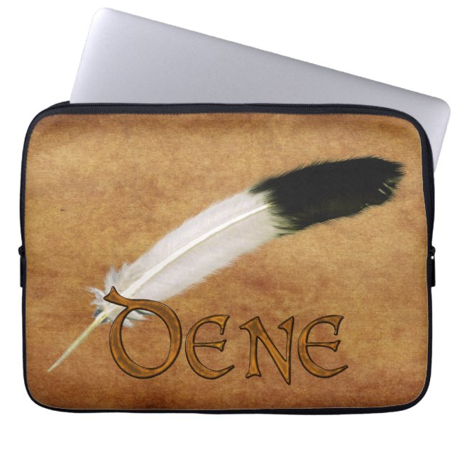 Capa Para Notebook DENE Native American Feather Bolsa de laptop (Frente)