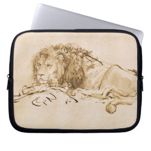 Capa Para Notebook Descanso do leão (caneta e tinta no papel)