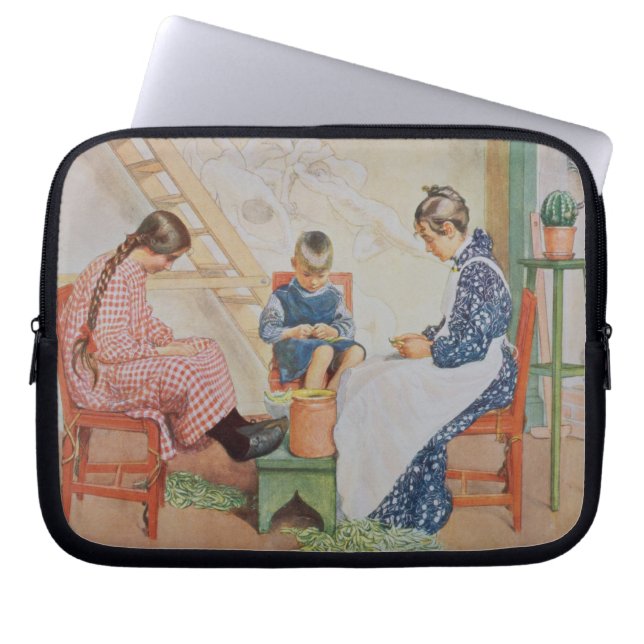 Capa Para Notebook Descascando ervilhas, bar. em "Lasst Licht Hinin" (Frente)