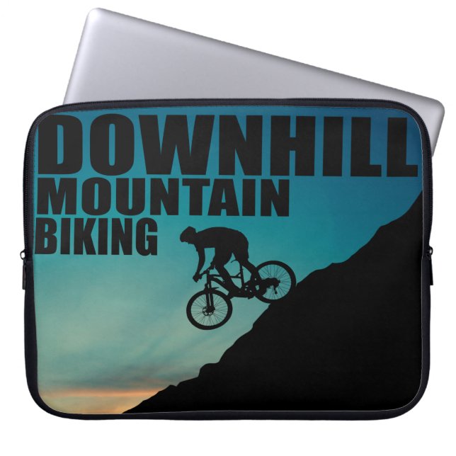 Capa Para Notebook Descida de bicicleta de montanha (Frente)