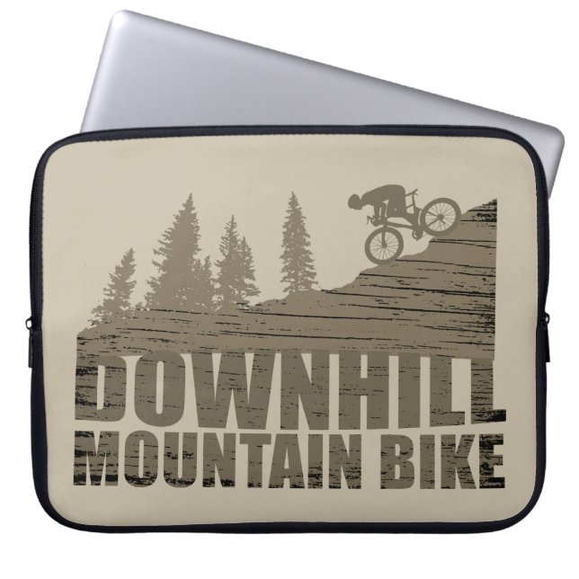 Capa Para Notebook Descida de bicicleta de montanha (Frente)
