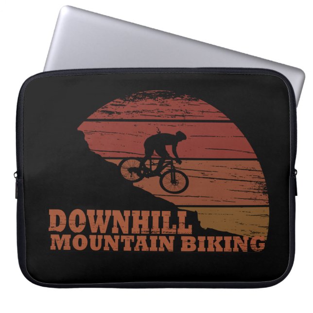 Capa Para Notebook Descida de bicicleta de montanha (Frente)