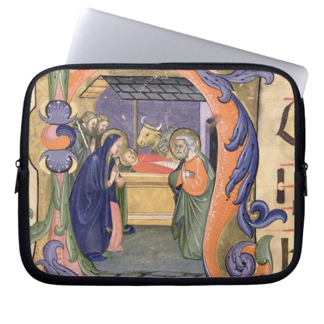 Capa Para Notebook Descrição da inicial "H" da Senhora 571 f.6r (Frente)