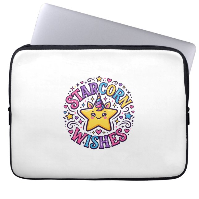 Capa Para Notebook Desejos Unicórnio Starcorn Impressão Comercial Sob (Frente)