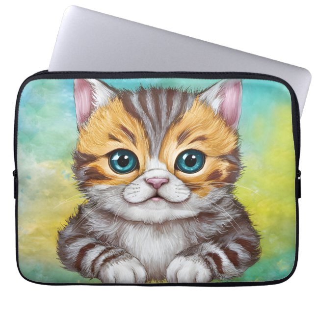 Capa Para Notebook Desenhando Gato (Frente)