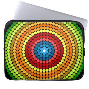 Capa Para Notebook Desenho de Arte Mandala Abstrata Pontilhada-65904