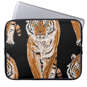 Capa Para Notebook Desenho de Bengala Tiger: Impressão em Animais Vin