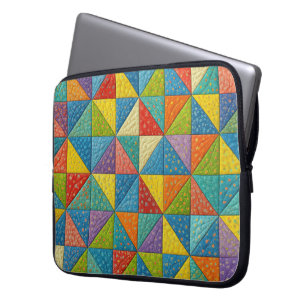 Capa Para Notebook Desenho de Colcha de Cata-Vento Colorido