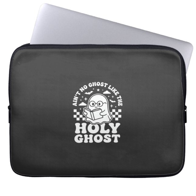 Capa Para Notebook Desenho de Fantasma de Halloween Retro Espírito Sa (Frente)