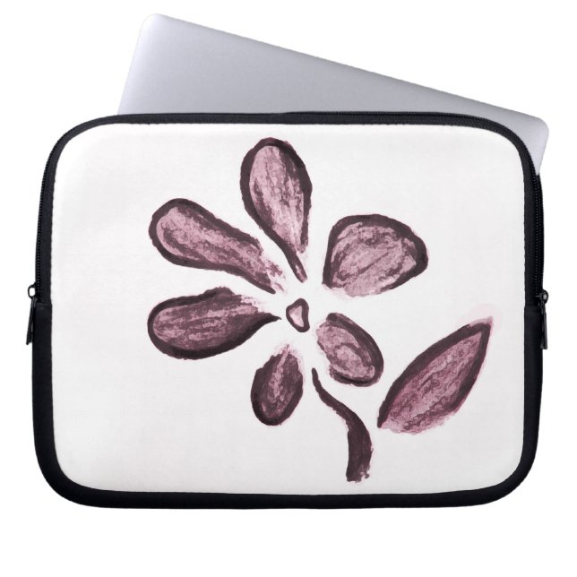 Capa Para Notebook Desenho de flor (Frente)