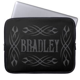 Capa Para Notebook Desenho de tatuagem tribal escura personalizado
