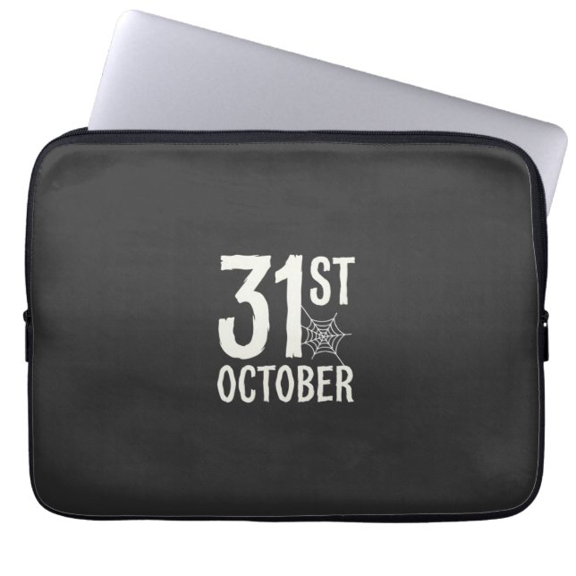 Capa Para Notebook Desenho de Teia de Aranha de Halloween de 31 de Ou (Frente)