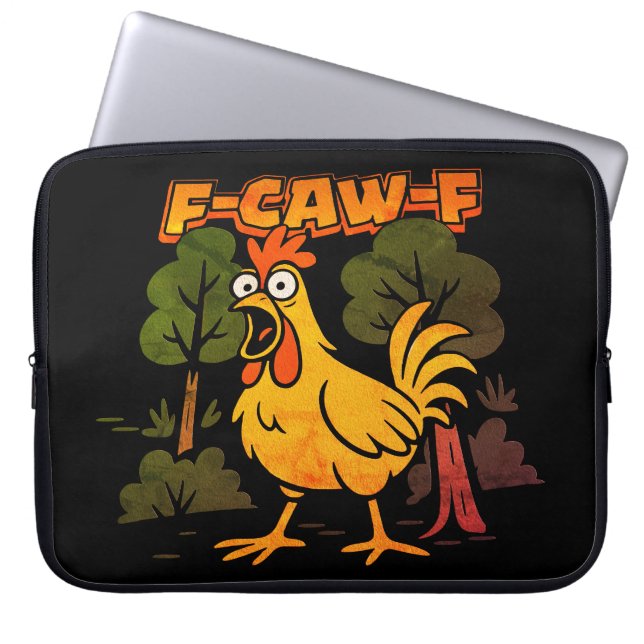 Capa Para Notebook Desenho Engraçado de Frango – Humor Animal de Dese (Frente)
