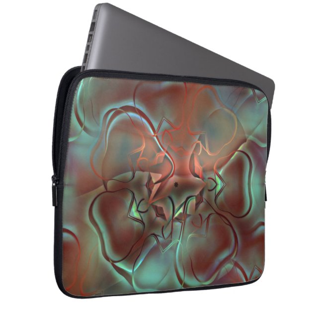 Capa Para Notebook Desenhos abstratos no estilo de vidro fosco sobre  (Frente Esquerda)