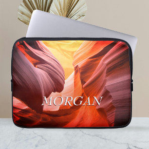 Capa Para Notebook Desert Slot Canyon ou a sua foto, White Name, Vs 2