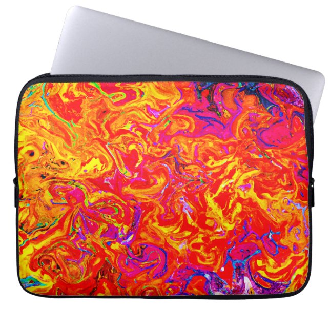 Capa Para Notebook Design abstrato das cores da mandioca (Frente)
