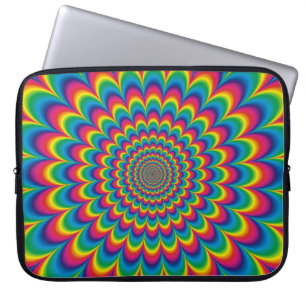 Capa Para Notebook Design abstrato do arco-íris psicodélico
