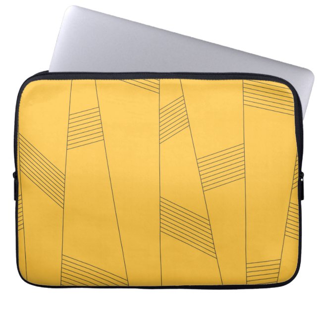 Capa Para Notebook Design abstrato simples, amarelo, moderno (Frente)